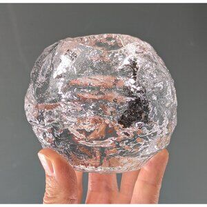 Kosta Boda Snowball Candleholder: Scandinavian Art Glass Votive holder *COOLER*
